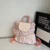 College Dragon Backpack Women Trendy Pleated Nylon Bag