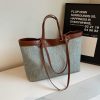 Denim Shoulder Bag Large Capacity Daily Tote