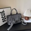 Retro Denim Tote Bag Casual Commuter Shoulder Messenger