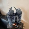 Retro Mickey Mouse Denim Messenger Bag