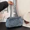 Denim Large-Capacity Armpit Bag, Old-Ed Shoulder Bag, Casual Commuter Light Travel Bag
