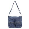 Large Capacity Retro Denim Tote Bag for Commuting