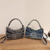 One Shoulder Messenger Bag Women’s Commuter Denim Handbag