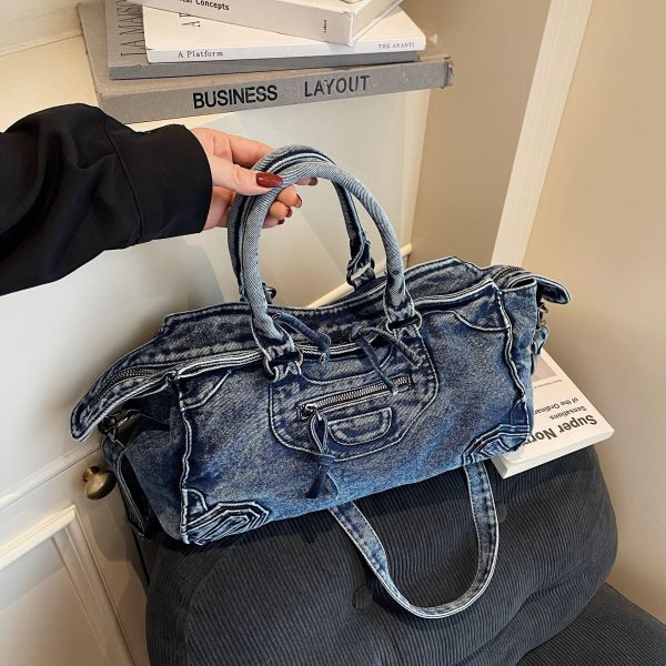 Personalized Denim Shoulder Bag – Classic Retro Messenger