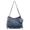 Miu Denim Dumpling Bag Large Capacity Shoulder Crossbody Retro Washed