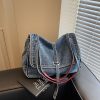 Retro Denim Messenger Bag for Commuters