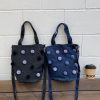 Personalized Polka Dot Retro Denim Bucket Bag