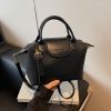 Longbaoxiang Splicing Dumpling Shoulder Messenger Handbag