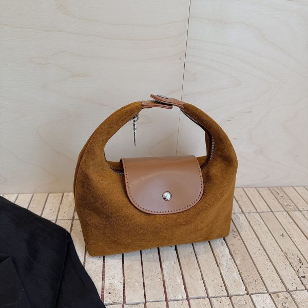 Suede Tofu Bag Versatile Shoulder Messenger Handbag