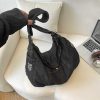 Harajuku Washed Denim Messenger Bag Literary Style Dumpling Bag