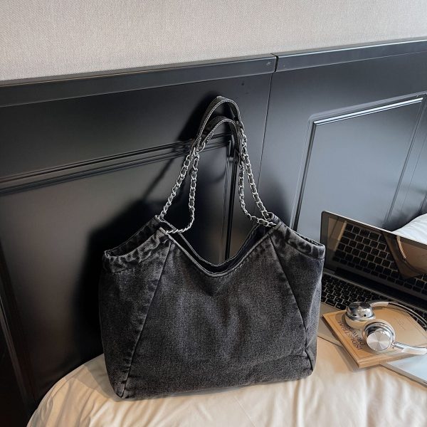 Autumn Messenger Bag Women’s Denim Casual Commuter Shoulder Bag