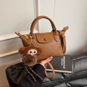 Simple Pleated PU Dumpling Bag Luxury Shoulder Handbag
