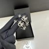 Premium Leather Stud Earrings for Grandma – Light Luxury Double C Design