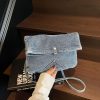 Retro Denim Shoulder Bag for Women – Large Capacity Commuter Envelope Bag