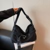 Retro Denim Shoulder Bag Large Capacity Women’s Commuter Messenger Bag