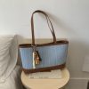 Ins Splicing Denim Tote Bag Large Capacity Women’s Shoulder Bag