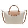 Longbaoxiang Splicing Dumpling Shoulder Messenger Handbag