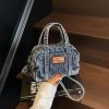 Denim Small Square Messenger Bag Female Portable Pillow Bag