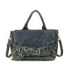 Retro Denim Tote Bag Casual Commuter Shoulder Messenger