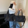 Trendy Large Capacity Denim Dragon Tote Bag for Women