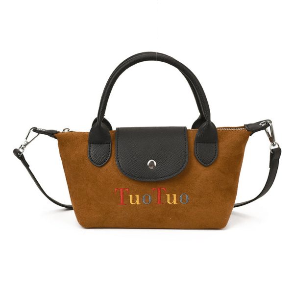 Dragon Bags Textured Splicing Shoulder Messenger Bag Women