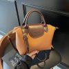 Longbaoxiang Splicing Dumpling Shoulder Messenger Handbag