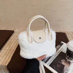 Light Luxury Plush Dragon Shoulder Bag for Women