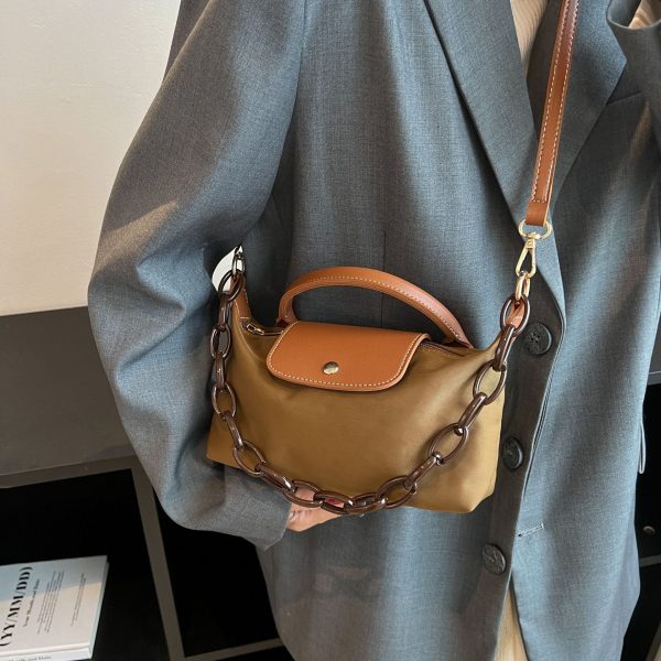 Retro Nylon Dragon Dumpling Shoulder Messenger Bag