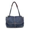 Retro Denim Messenger Bag for Commuters