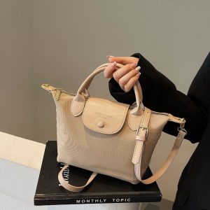 Niche Tide Oxford Cloth Bag Texture Dragon Bags Xiang Splicing Portable Dumpling Bag Simple Shoulder Messenger Bag