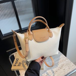 Niche Splicing Longbaoxiang Dumpling Bag Trendy Style Handbag Texture Splicing Shoulder Messenger Bag