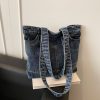 Retro Denim Shoulder Bag Large Capacity Literary Casual Versatile Commuting Tote