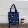 Personalized Polka Dot Retro Denim Bucket Bag