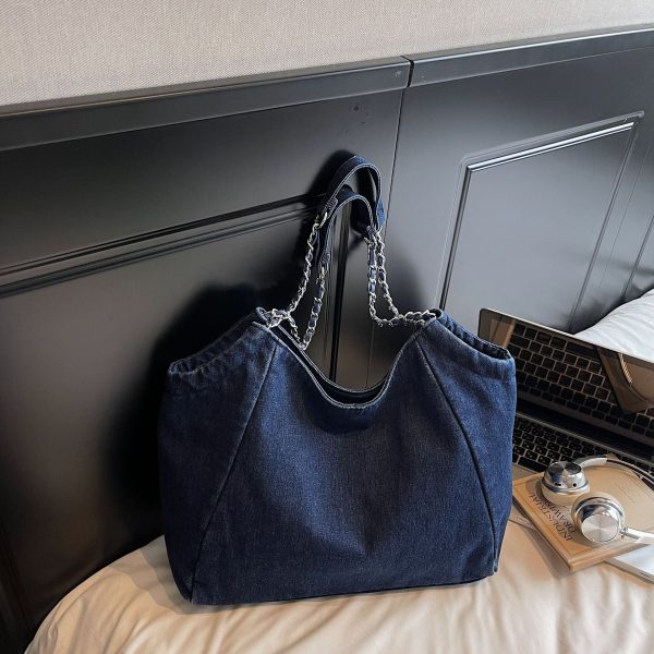 Autumn Messenger Bag Women’s Denim Casual Commuter Shoulder Bag