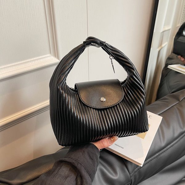 Messenger Bag Women Pleated Shoulder Handbag Trendy Versatile