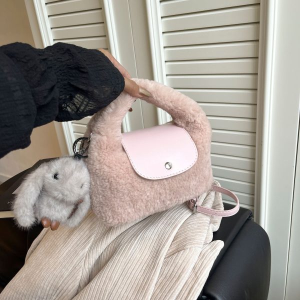 Cute Dragon Plush Shoulder Bag for Women Retro Style