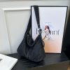 Retro Denim Croissant Messenger Bag Large Capacity Thickened Fabric