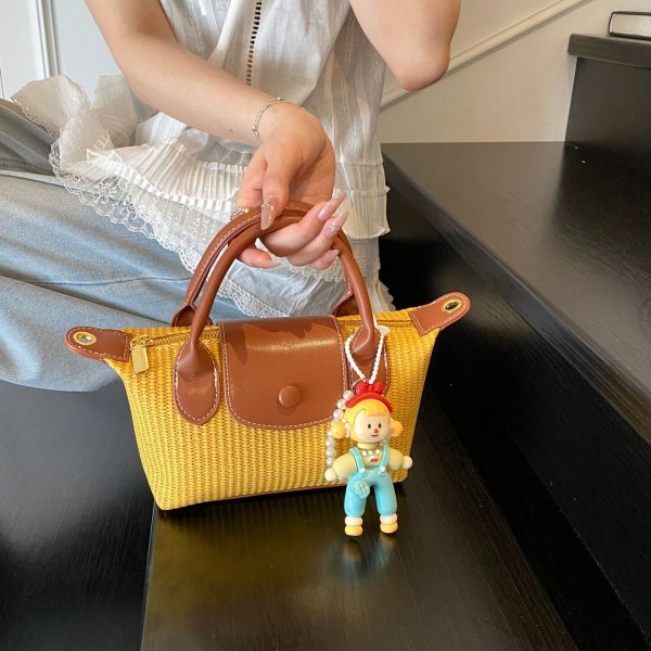 Retro Woven Dragon Stripe Dumpling Shoulder Bag