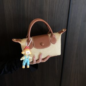 Retro Woven Dragon Stripe Dumpling Shoulder Bag