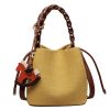 Denim Bucket Bag Trendy Shoulder Messenger Handbag for Women