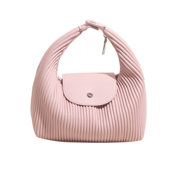 Messenger Bag Women Pleated Shoulder Handbag Trendy Versatile