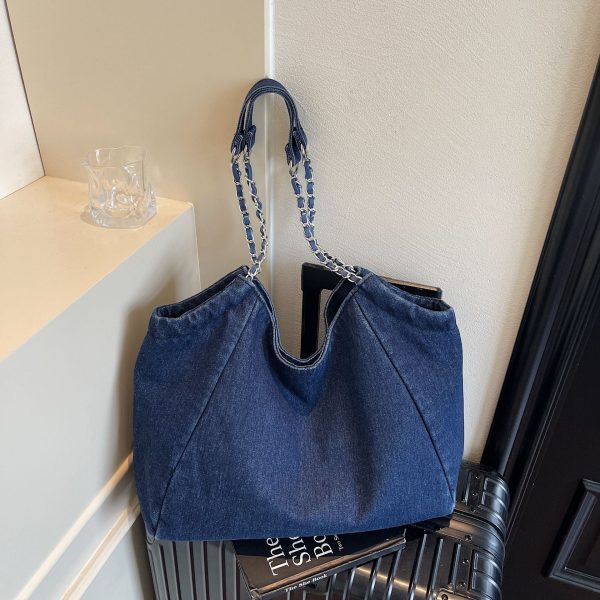 Autumn Messenger Bag Women’s Denim Casual Commuter Shoulder Bag
