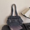 Large-Capacity Denim Tote Bag French Casual Commuting Retro Handbag