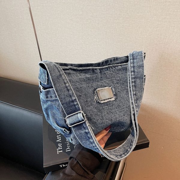 Trend Denim Bag Large Capacity Shoulder Messenger Bag