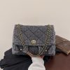 Denim Large Capacity Fragrant Wind Messenger Bag Diamond Chain Shoulder Bag