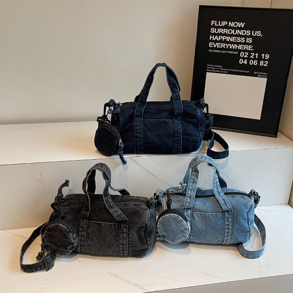 Denim Handbag Women’s Shoulder Bag Casual Trendy Mother Bag