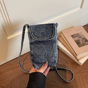 Trendy Retro Denim Messenger Bag - Versatile Lightweight Shoulder Bag