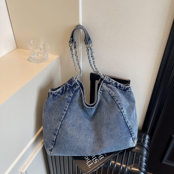 Autumn Messenger Bag Women’s Denim Casual Commuter Shoulder Bag