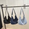 Harajuku Washed Denim Messenger Bag Literary Style Dumpling Bag