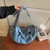 Trend Street Denim Commuter Bag Large Capacity Outdoor Travel Fitness